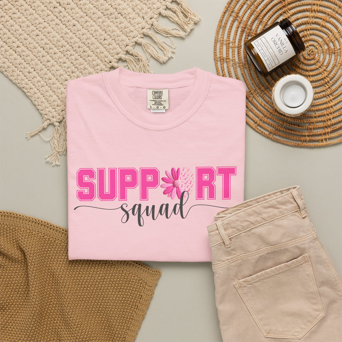 Support Squad Breast Cancer Awareness Tee | Pink Ribbon Support Shirt