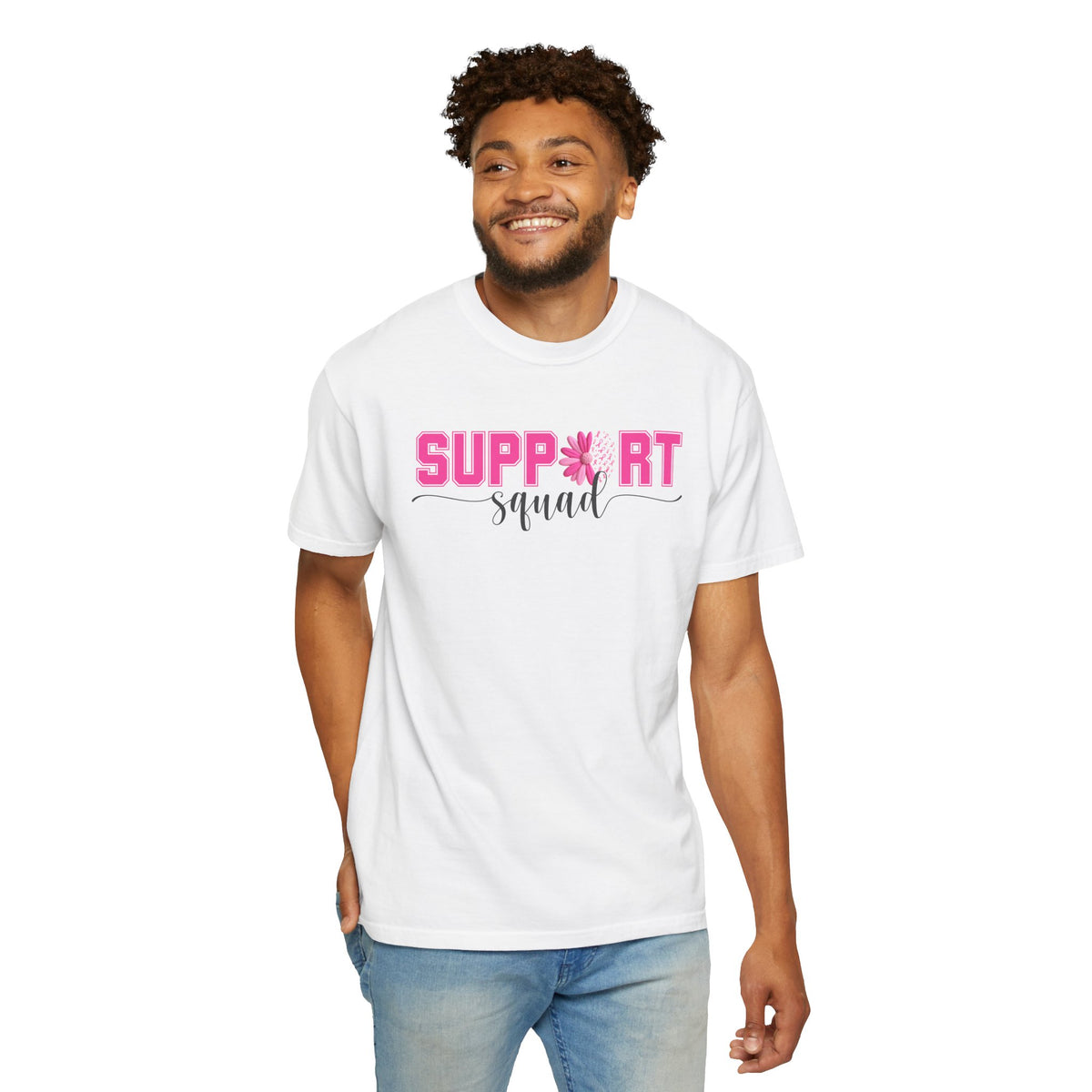 Support Squad Breast Cancer Awareness Tee | Pink Ribbon Support Shirt