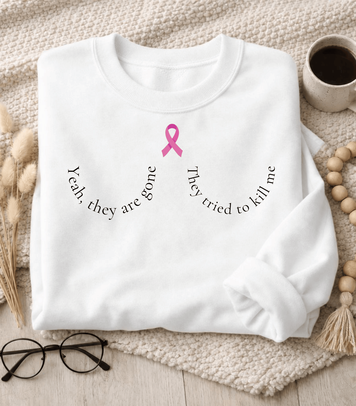 Breast Cancer Awareness Survivor Sweatshirt – Empowerment Crewneck