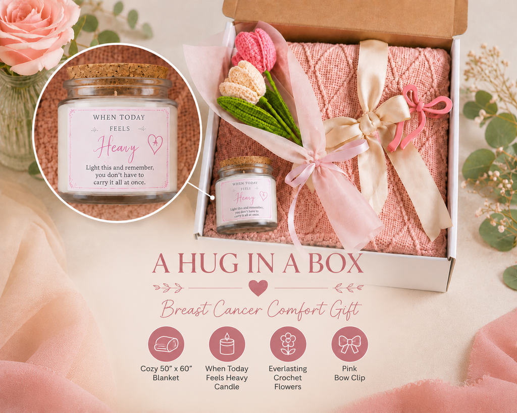 Breast Cancer Awareness Gift for Her – Pink Ribbon Thinking of You Gift Box